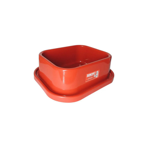 Tigela Comedouro Antiformiga Cachorro e Gato Vermelho GG