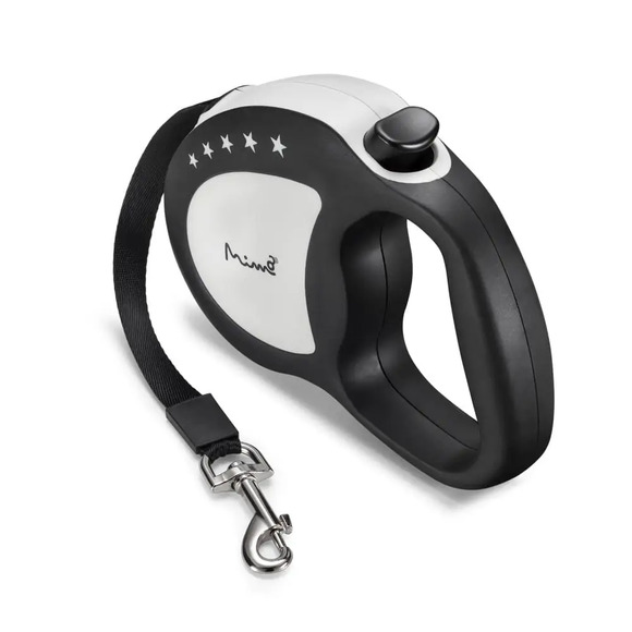 Guia Retrátil Mimo Conceito Runner Emborrachada Fita 5 Metros até 50kgs Preto Mimo G