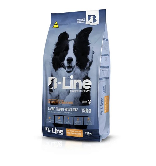 B Line Prem Esp Caes Ad Carne Frango E Batata Doce 15 Kg