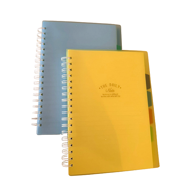 CADERNO COM DIVISÓRIAS - 102 FOLHAS - B5 SPIRAL NOTE