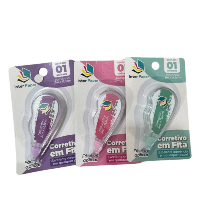CORRETIVO EM FITA - 3M X 0,5CM - INTER PAPER