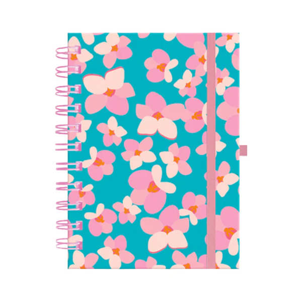 CADERNO A6 ARGOLADO - SAKURA - CAPA DURA - 80 FOLHAS - MOLIN