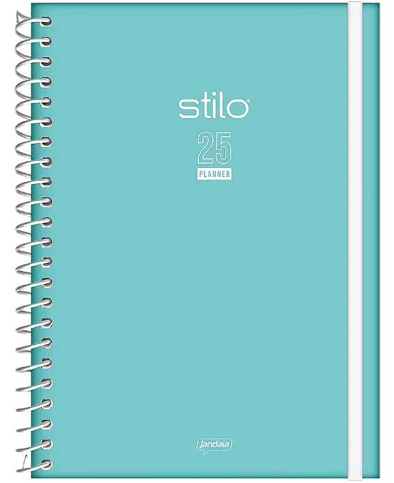 PLANNER 2025 - ESPIRAL - CAPA DURA - STILO JANDAIA - AZUL