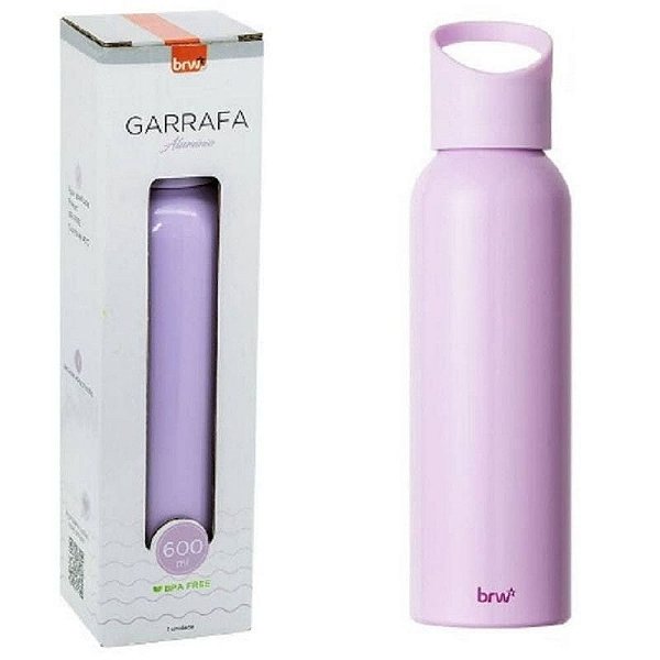 GARRAFA ALUMINIO 600ML - BRW - LILÁS