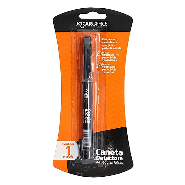 CANETA DETECTORA DE CÉDULA FALSA - JOCAR OFFICE