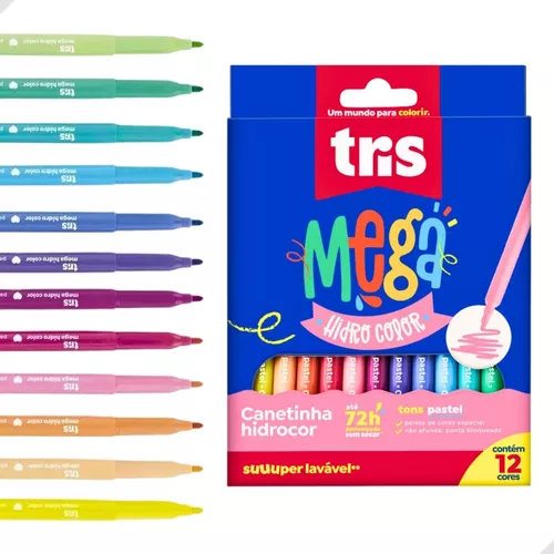 CANETINHAS HIDRO COLOR - TOM PASTEL - TRIS