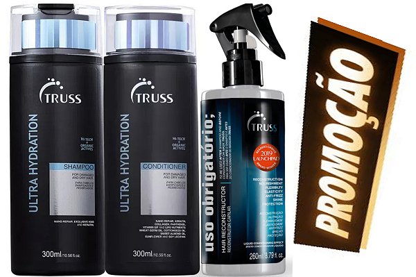 Truss Ultra Hydration Shampoo e Condic 300ml+Uso Obrigatório