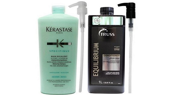 Kérastase Divalent Shampoo 1L e Equilibrium Condicionador 1L