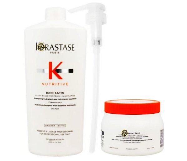 Kérastase Nutritive Shampoo Satin 1L+Máscara Masquintense 500g