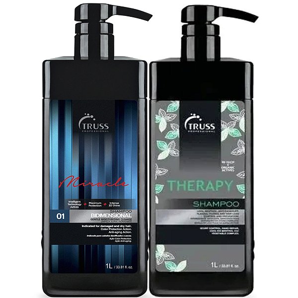 Truss Bidimensional Shampoo 1Litro + Therapy Shampoo 1Litro