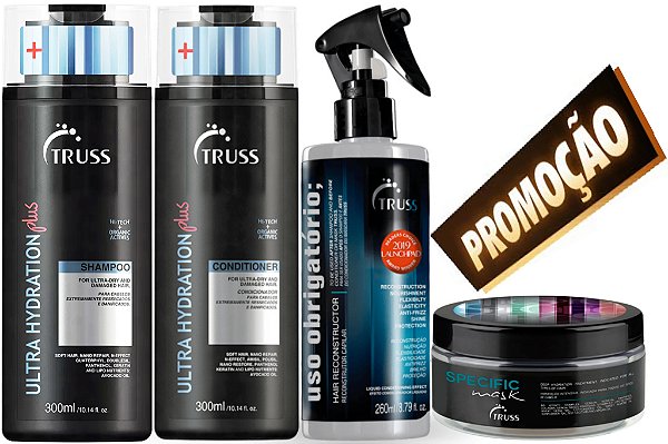 Truss Ultra Hydration Plus Shampoo e Condic+Uso Obgt+Máscara