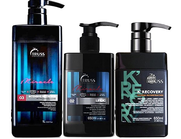 Truss Intensive Nutrition 1L+ Lipidic 650ml + Keratin Recovery 650ml
