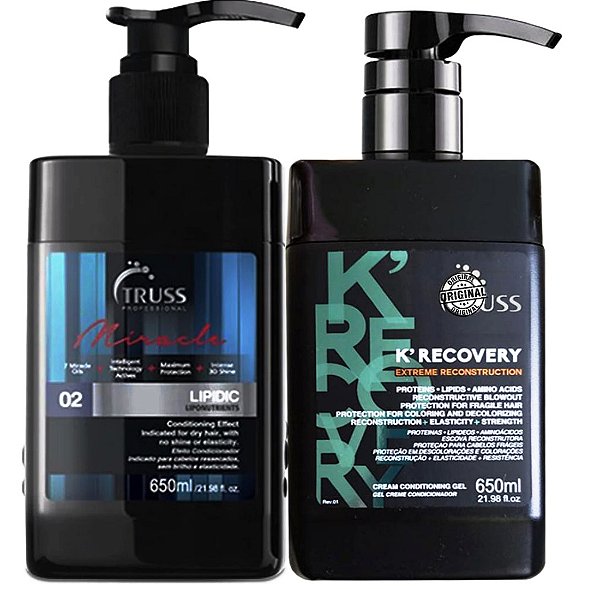 Truss Lipidic Máscara Lipídeos e Recovery Reconstrutor 650ml