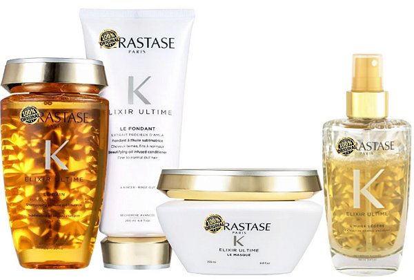 L'oréal Kit Elixir Ultime Shampoo/Condicionador/Máscara/Óleo