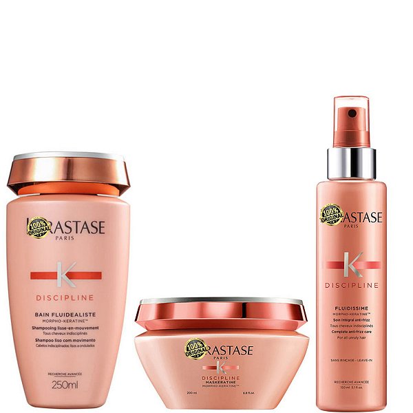 L'oréal  Discipline Shampoo250ml +Máscara 200g + Fluidissime