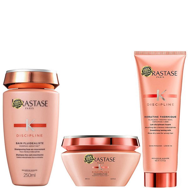 L'oréal  Discipline Shampoo 250ml+Máscara200g+Thermique150ml