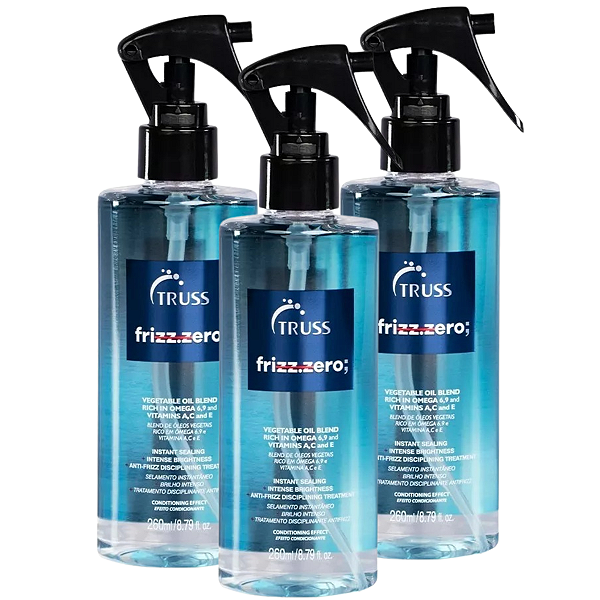 Kit 3 Mascara Liquida leave-in  Truss Frizz Zero 260ML