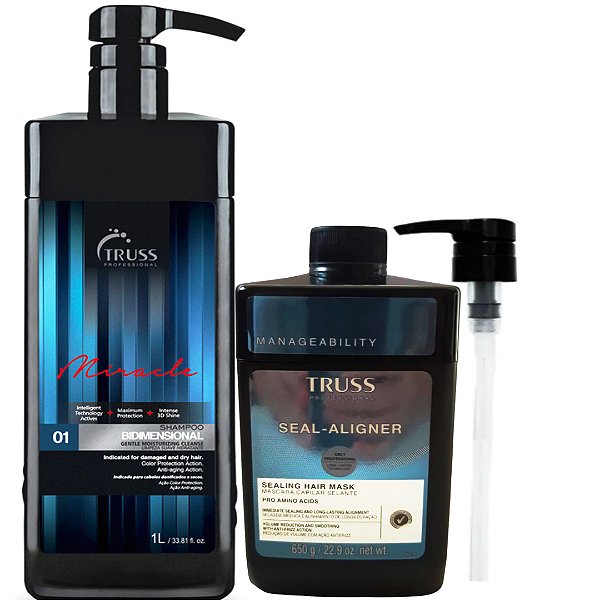 Truss Bidimensional Shampoo 1L + Selagem Imediata Seal Aligner 650ml