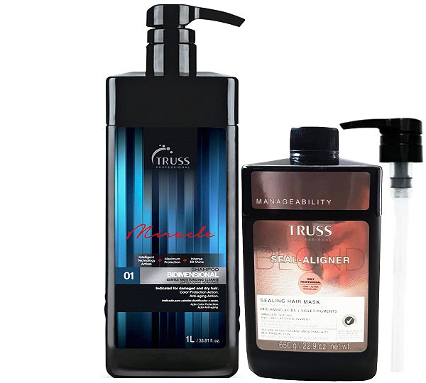 Truss Bidimensional Shampoo 1L + Selagem Seal Aligner Blond 650ml