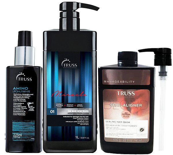 Truss Bidimensional Shampoo 1L+Selagem Seal Aligner Blond+Amino