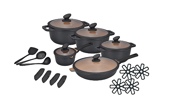 New Classic Antiaderente 20 Peças - Preta