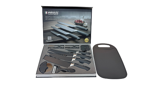 Faqueiro Premium - 17 Peças - Cinza