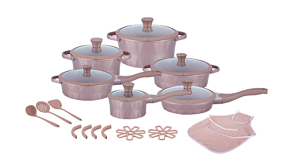 Altenza Antiaderente 22 Peças - Rosa