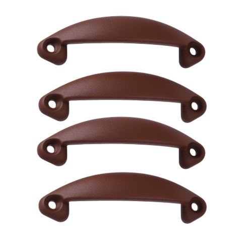 KIT: 100 PUXADORES PARA BOX BAÚ - COR MARROM