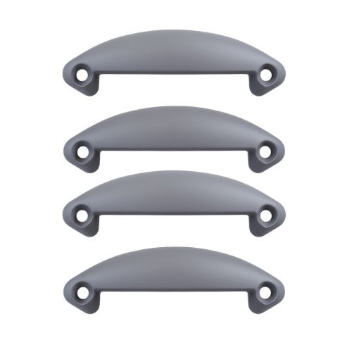 KIT: 100 PUXADORES PARA BOX BAÚ - COR CINZA