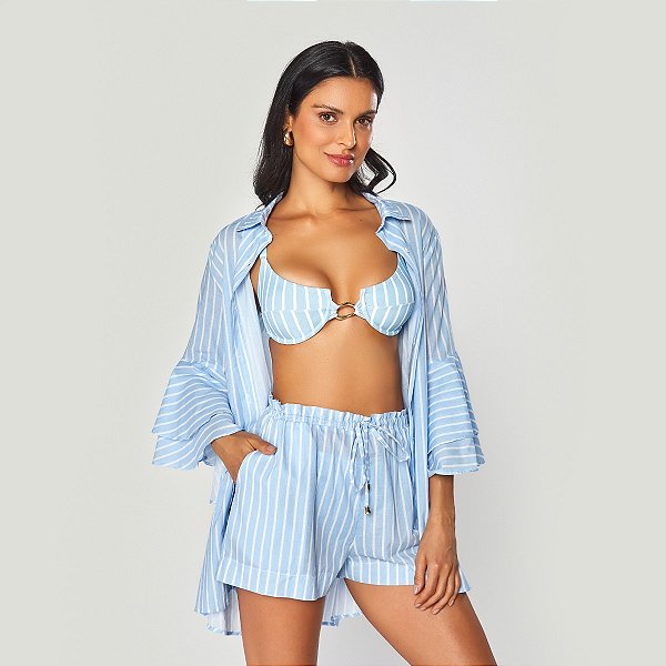Shorts Golden Summer Blue Stripes