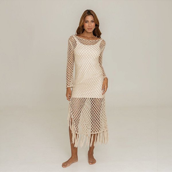 Vestido Tricot Glow Cris Ferraro Pérola