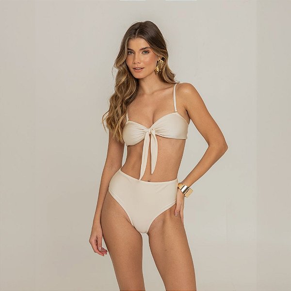 Hot Pants Laço Glow Cris Ferraro Pérola