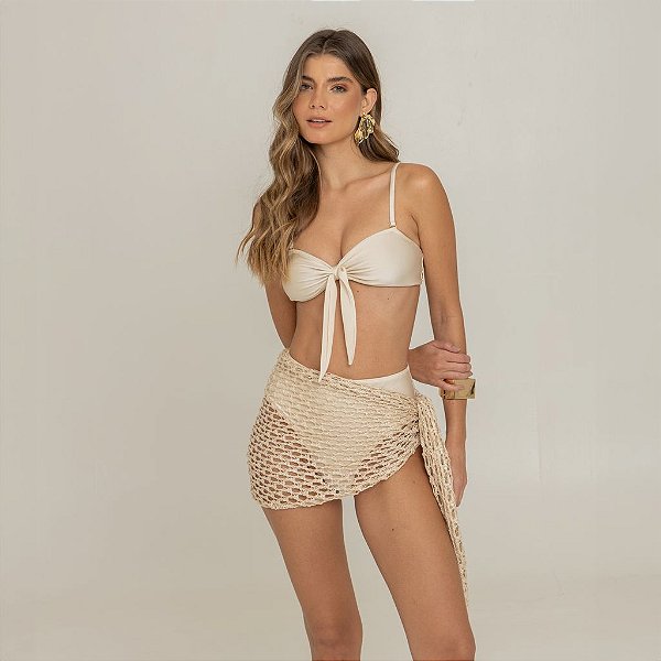 Lenço Tricot Glow Cris Ferraro Pérola