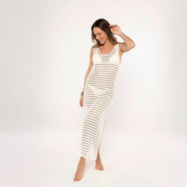 Vestido Brisa Tricot Pérola