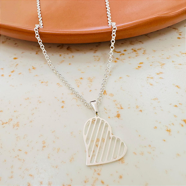 Elo Português com Ping Coração Rede - 50 cm