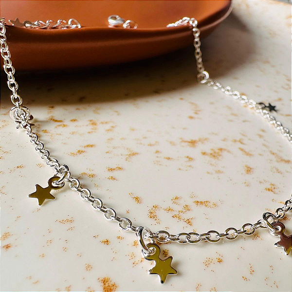 Tornozeleira Estrelas Tachinhas