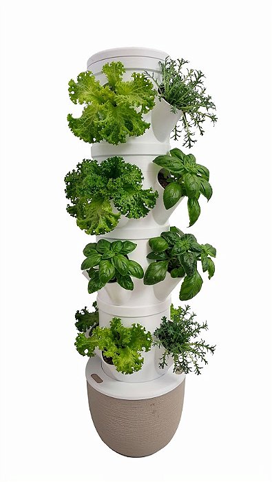 Horta Hidropônica Vertical Completa com Bomba - 15 mudas s/ LED