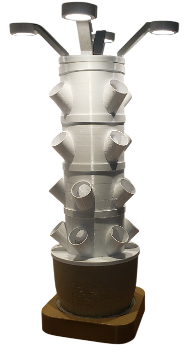 Horta Hidropônica Vertical Completa com Bomba - 19 mudas - LED 7w