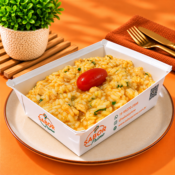 Risoto de frango com alho poró - zero lactose