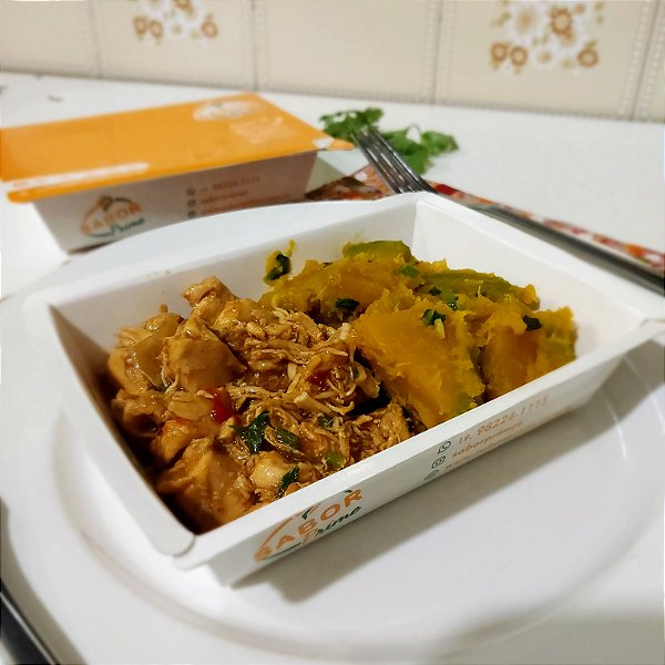 Frango xadrez + Cabotiá refogada