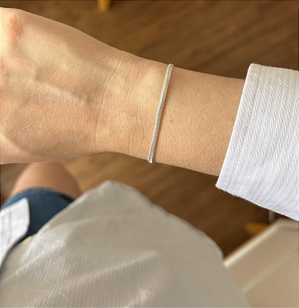 Pulseira em Prata Corrente Lacraia