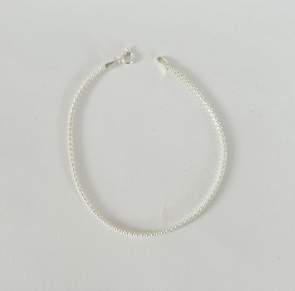 Pulseira em Prata Corrente Pipoca