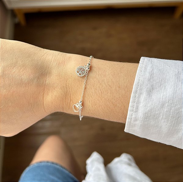 Pulseiras em Prata Pingentes