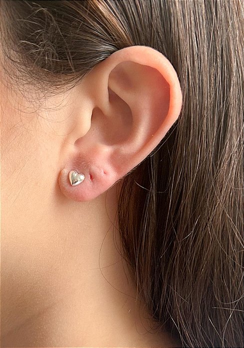 Brinco em Prata Coração