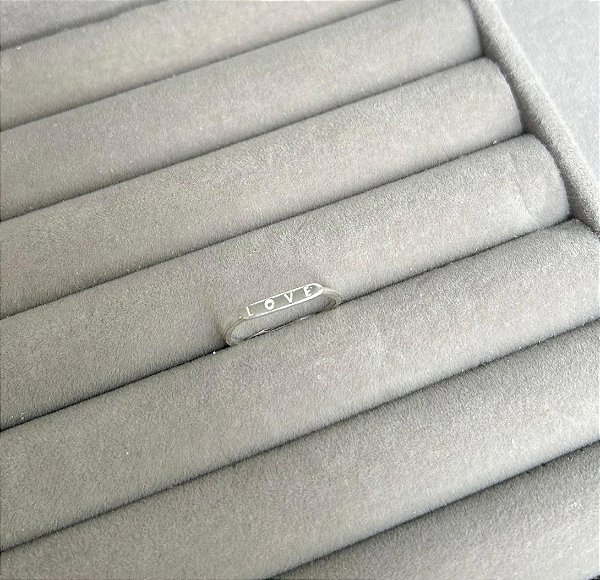 Anel em Prata Love