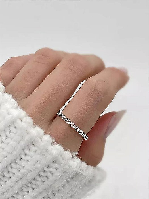 Anel em Prata Vazado