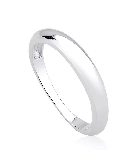 Anel em Prata Liso Abaulado