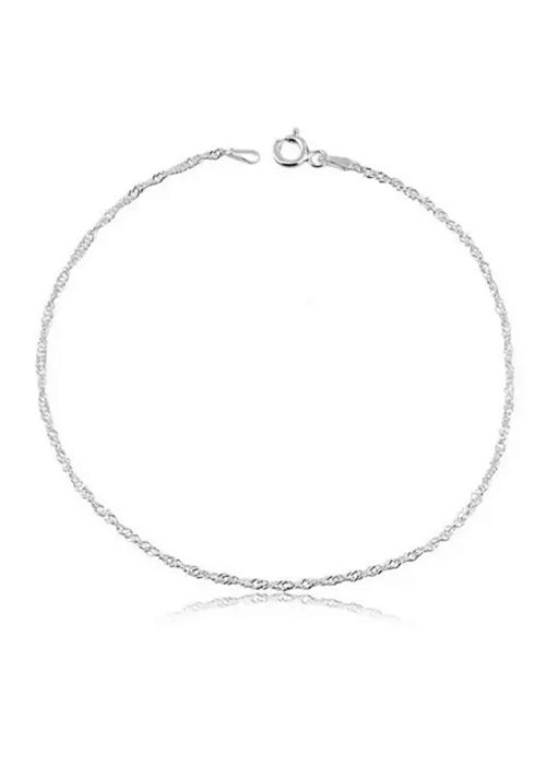 Tornozeleira em Prata Singapura