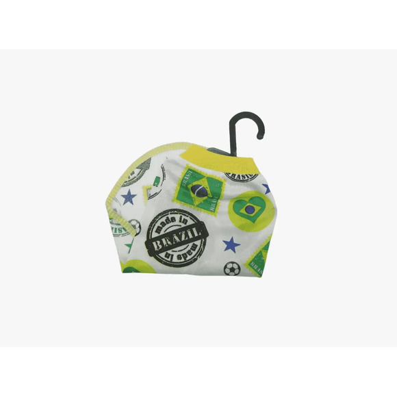 Roupinha Do Brasil Para Cães e Gatos Branca Amarela Selo Nº 04