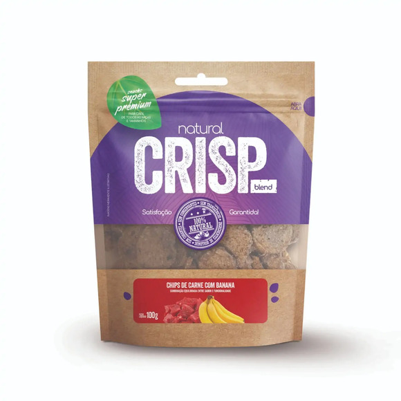 Petisco Natural Crisp - Chips Carne e Banana 100g